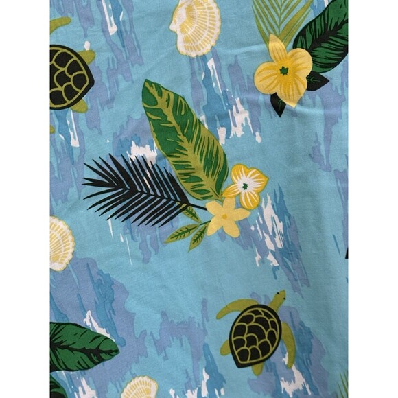 Modcloth Collectif Skirt Women’s Sz 26 A-line Blue Green Turtles Hawaiian Print - Picture 3 of 5